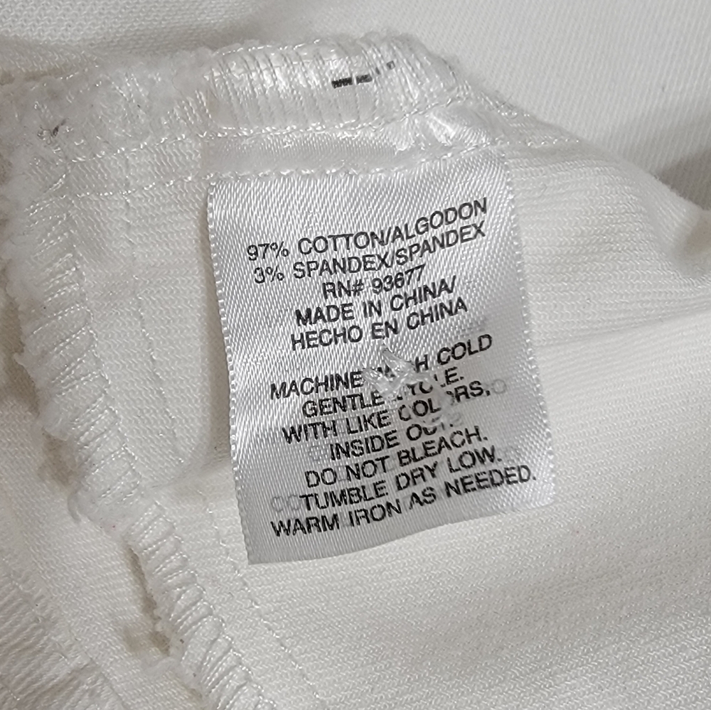 ALLEN B. By Allen Schwartz White Denim Jacket Women's Size Large - Picture 5 of 9